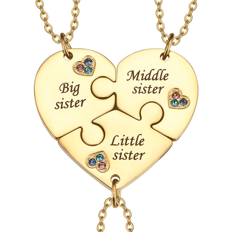 Yonhon 3 Big Middle Little Three Sister Necklace for 3 - Image 1